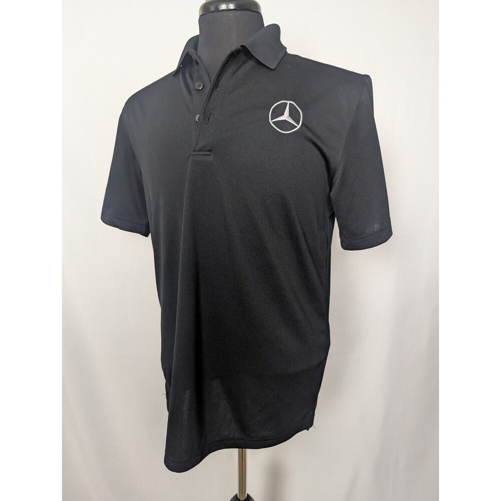Mercedes Benz Short Sleeve Polo Shirt Men's Black Size M Mercedes Dealership